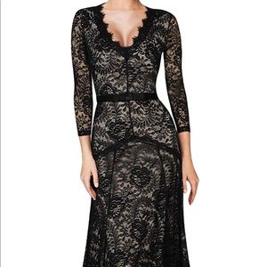 Miusol Long Black Party Dress